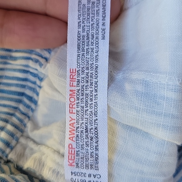 Anthropologie Blue and White Striped Shorts - Picture 5 of 5